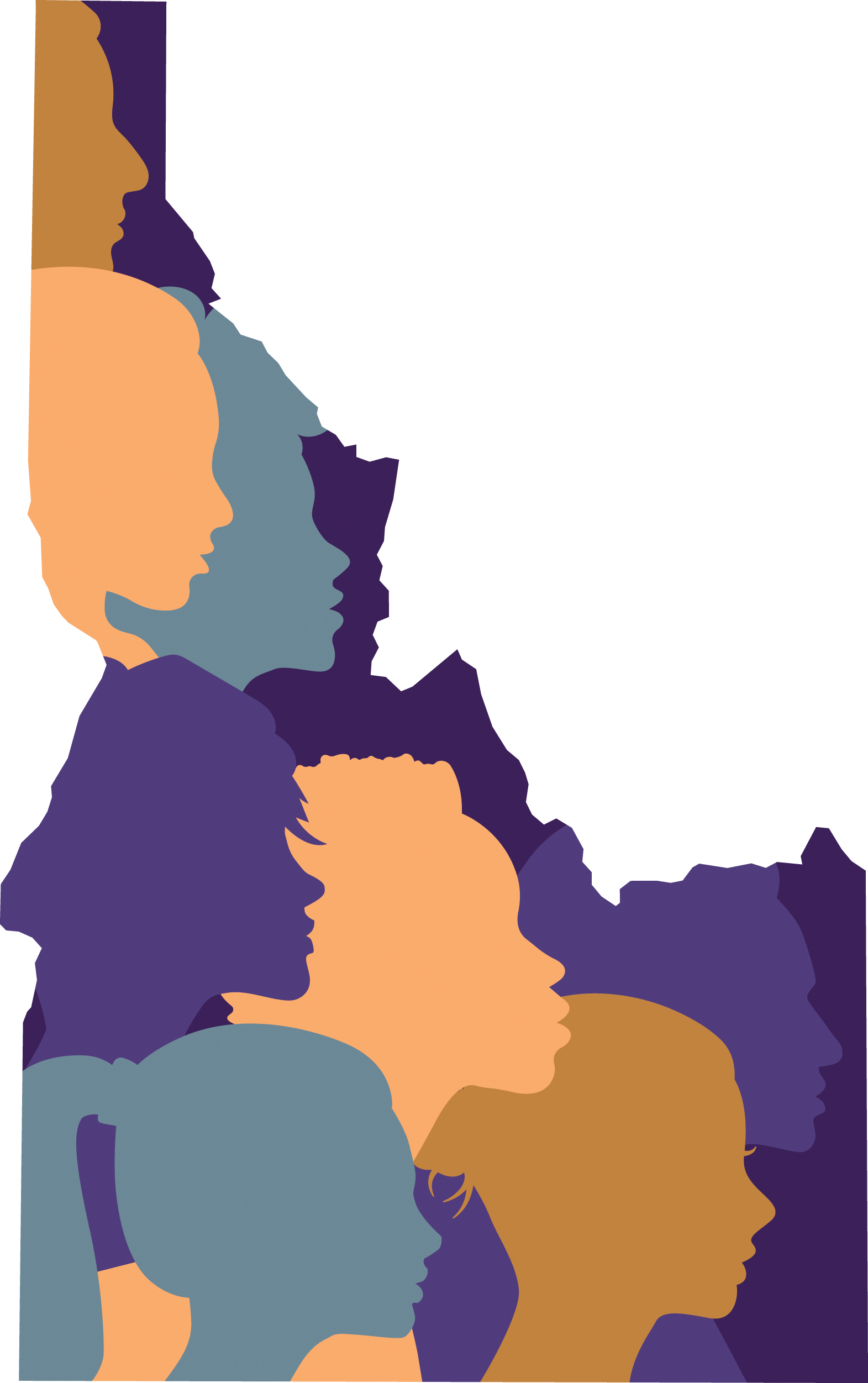 Idaho Women's faces map